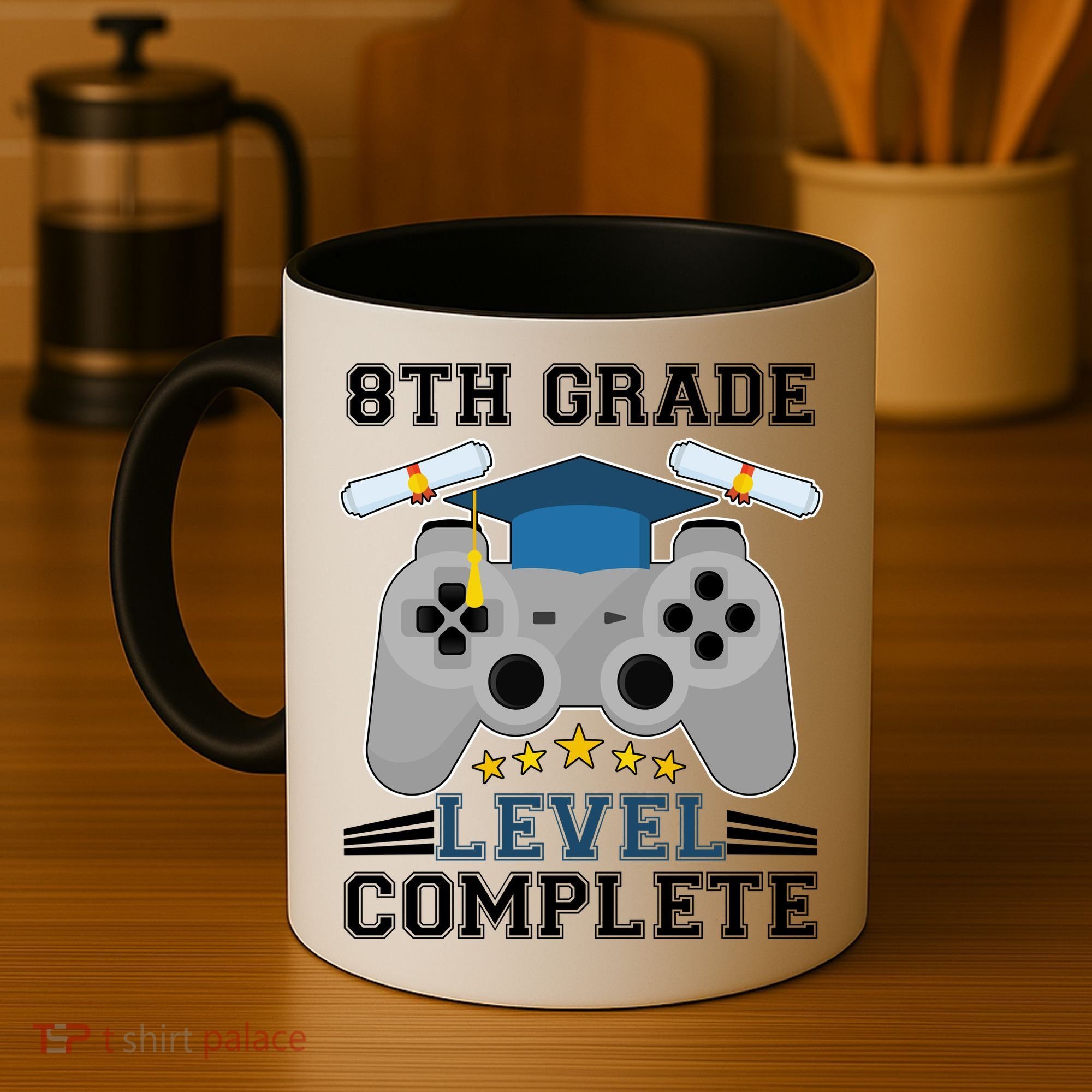Eight 8th Grade Level Complete Gamer Graduation Coffee Mug