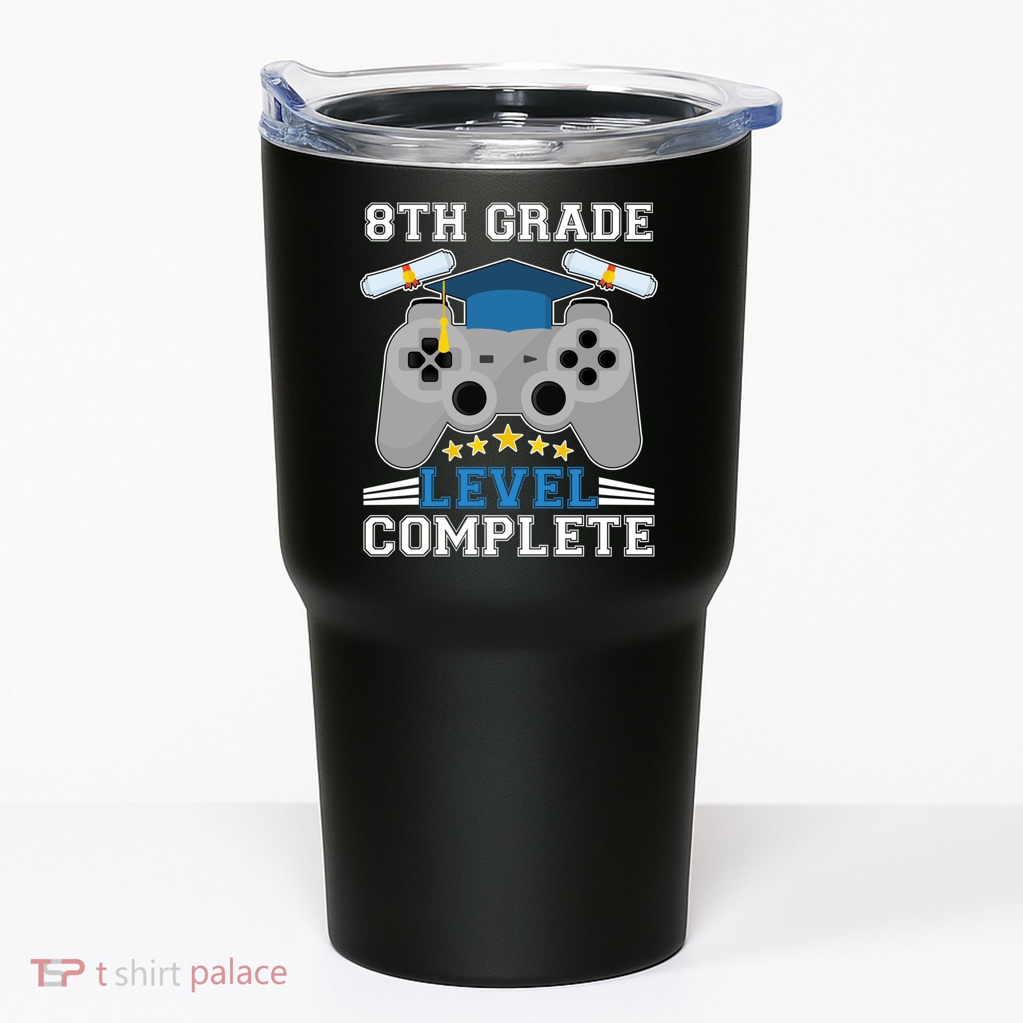Eight 8th Grade Level Complete Gamer Graduation Tumbler