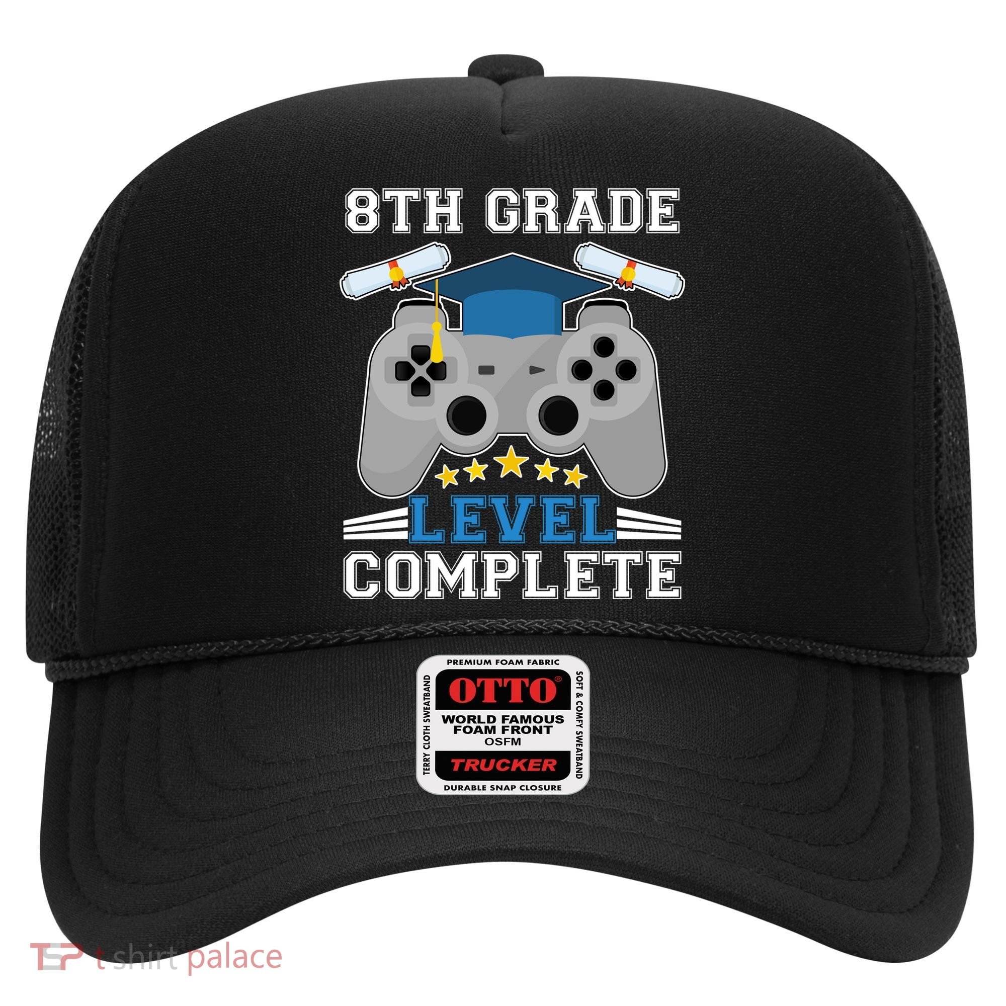 Eight 8th Grade Level Complete Gamer Graduation Hat