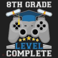 Eight 8th Grade Level Complete Gamer Graduation Hat thumb 2
