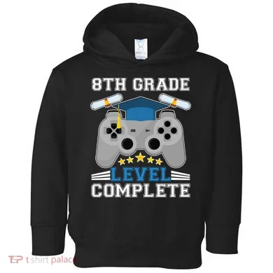 Eight 8th Grade Level Complete Gamer Graduation Toddler Hoodie