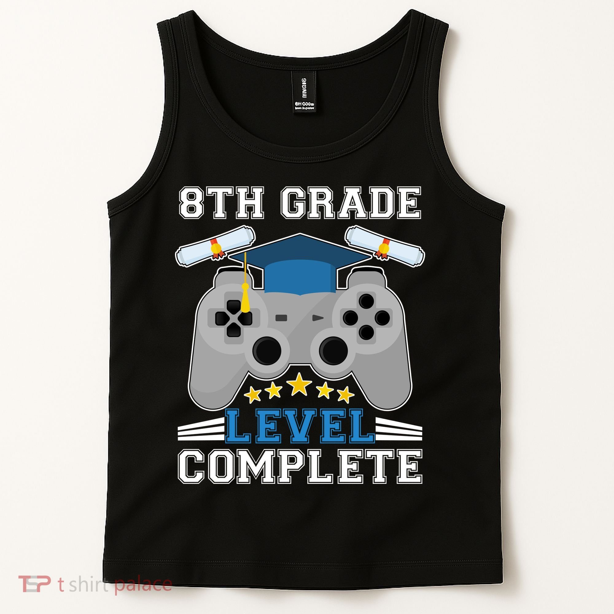 Eight 8th Grade Level Complete Gamer Graduation Tank Top