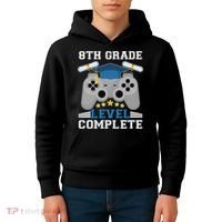 Eight 8th Grade Level Complete Gamer Graduation Kids Hoodie thumb 4