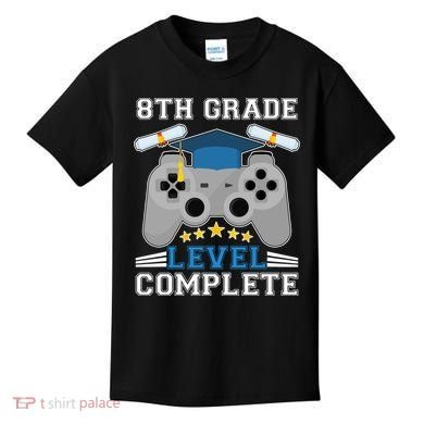 Eight 8th Grade Level Complete Gamer Graduation Kids T-Shirt