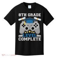 Eight 8th Grade Level Complete Gamer Graduation Kids T-Shirt thumb 0