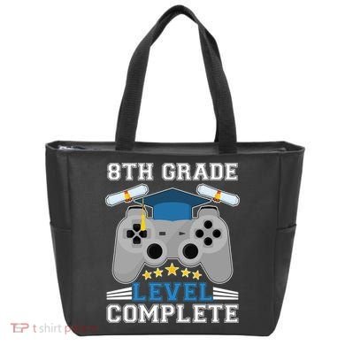 Eight 8th Grade Level Complete Gamer Graduation Tote Bag