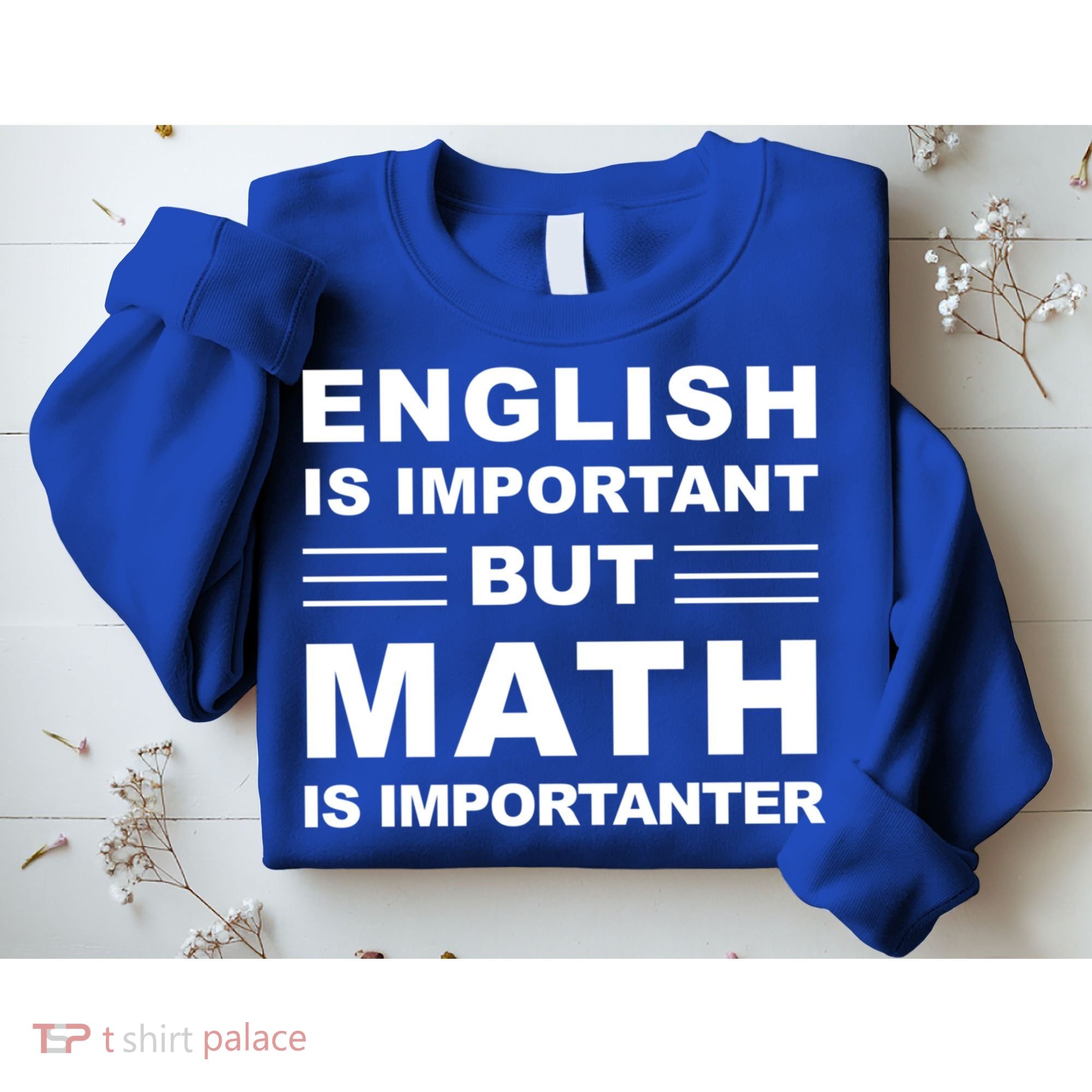 English Is Important But Math Is Importanter Funny School Gift Sweatshirt