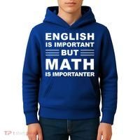 English Is Important But Math Is Importanter Funny School Gift Kids Hoodie thumb 4