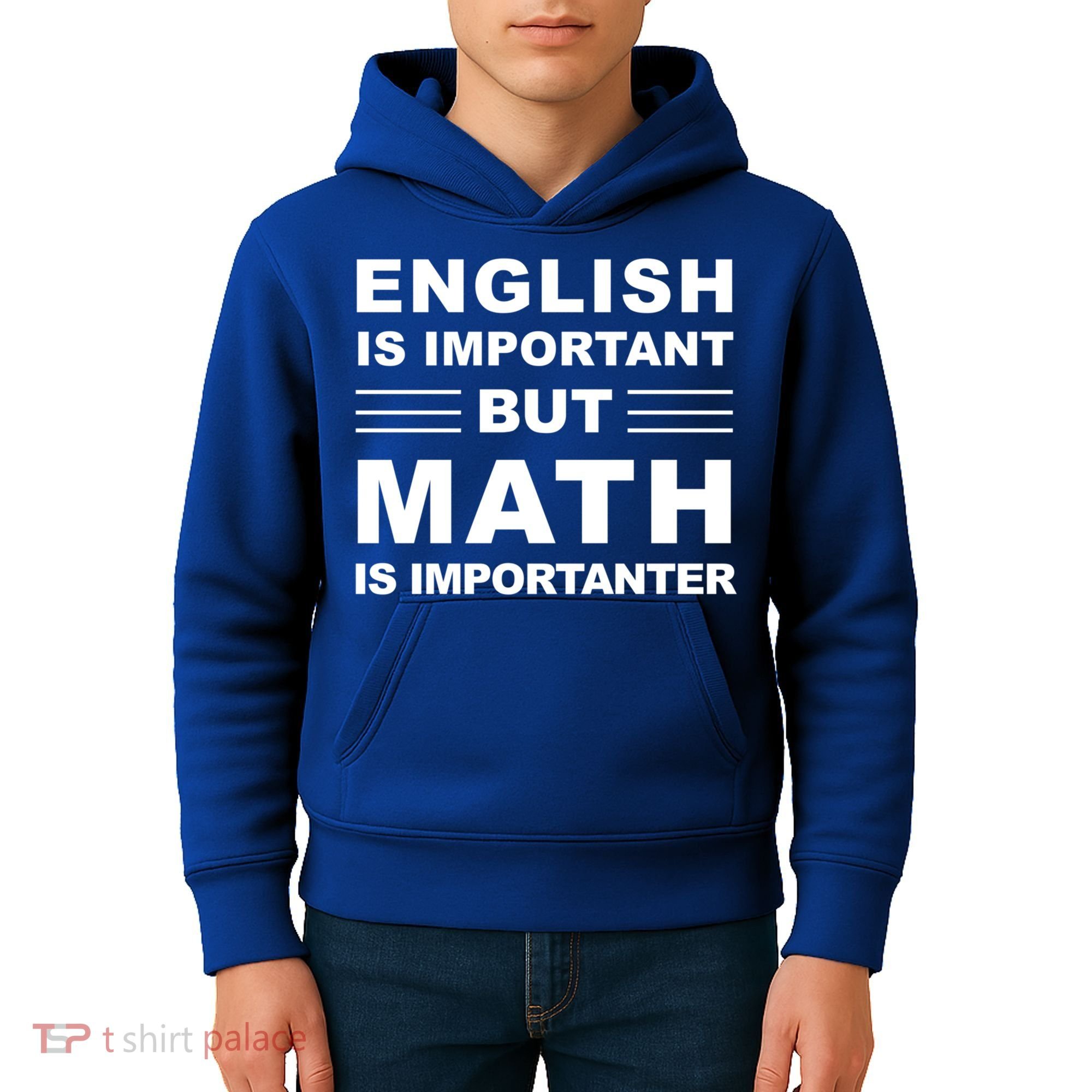 English Is Important But Math Is Importanter Funny School Gift Kids Hoodie