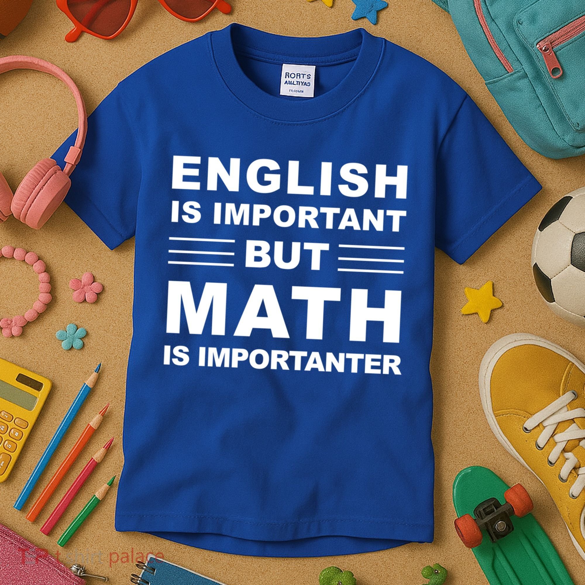 English Is Important But Math Is Importanter Funny School Gift Kids T-Shirt