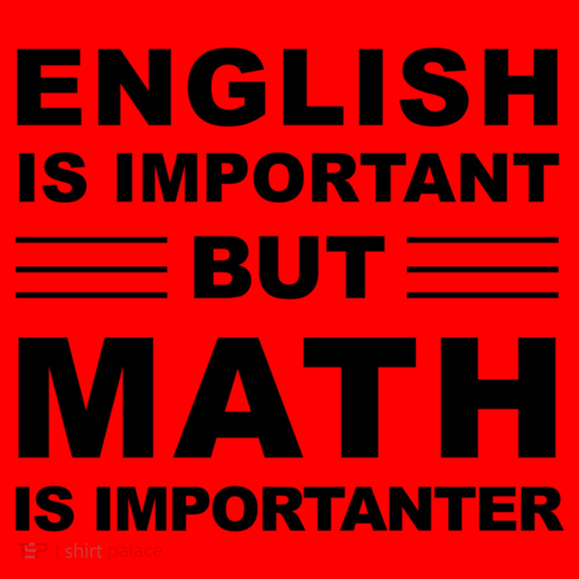 English Is Important But Math Is Importanter Funny School Gift Santa Hat