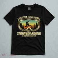 Education Is Important But Snowboarding Is Importanter Funny T-Shirt thumb 5