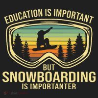 Education Is Important But Snowboarding Is Importanter Funny Beanie thumb 2