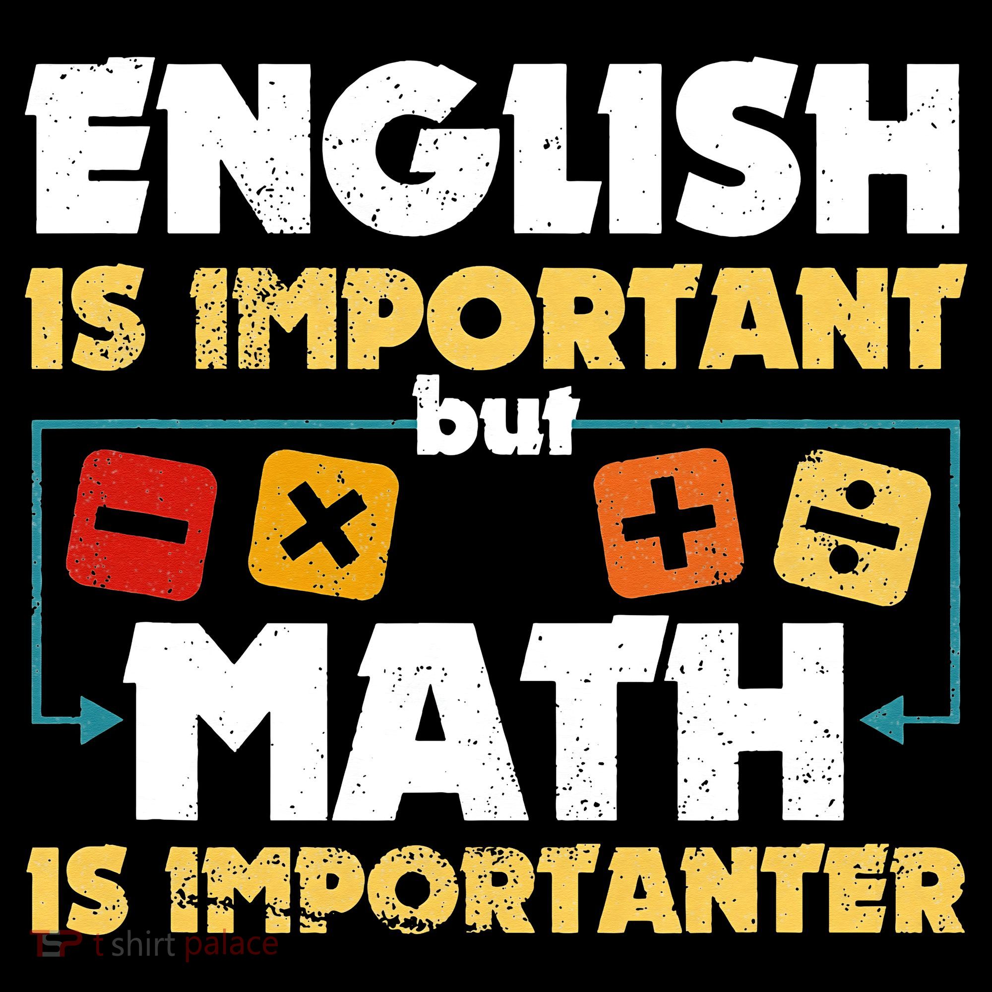English Is Important But Math Is Importanter Funny Math Geek Women's Tank Top