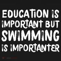 Education Is Important But Swimming Is Importanter Apron thumb 3