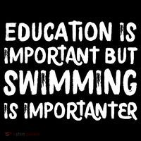 Education Is Important But Swimming Is Importanter Mousepad thumb 1