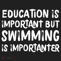 Education Is Important But Swimming Is Importanter Golf Towel thumb 3