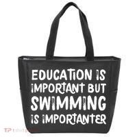 Education Is Important But Swimming Is Importanter Tote Bag thumb 0