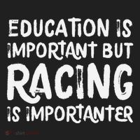 Education Is Important But Racing Is Importanter Race Car Hat thumb 2