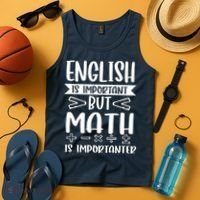 English Is Important But Math Is Importanter Tank Top thumb 4