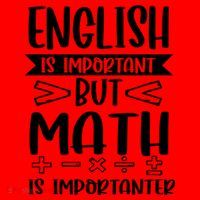 English Is Important But Math Is Importanter Santa Hat thumb 1