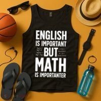 English Is Important But Math Is Importanter Tank Top thumb 4