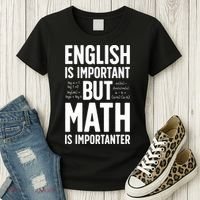 English Is Important But Math Is Importanter Women's T-Shirt thumb 3