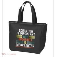 Education Is Important But Dodgeball Is Importanter Funny Tote Bag thumb 3