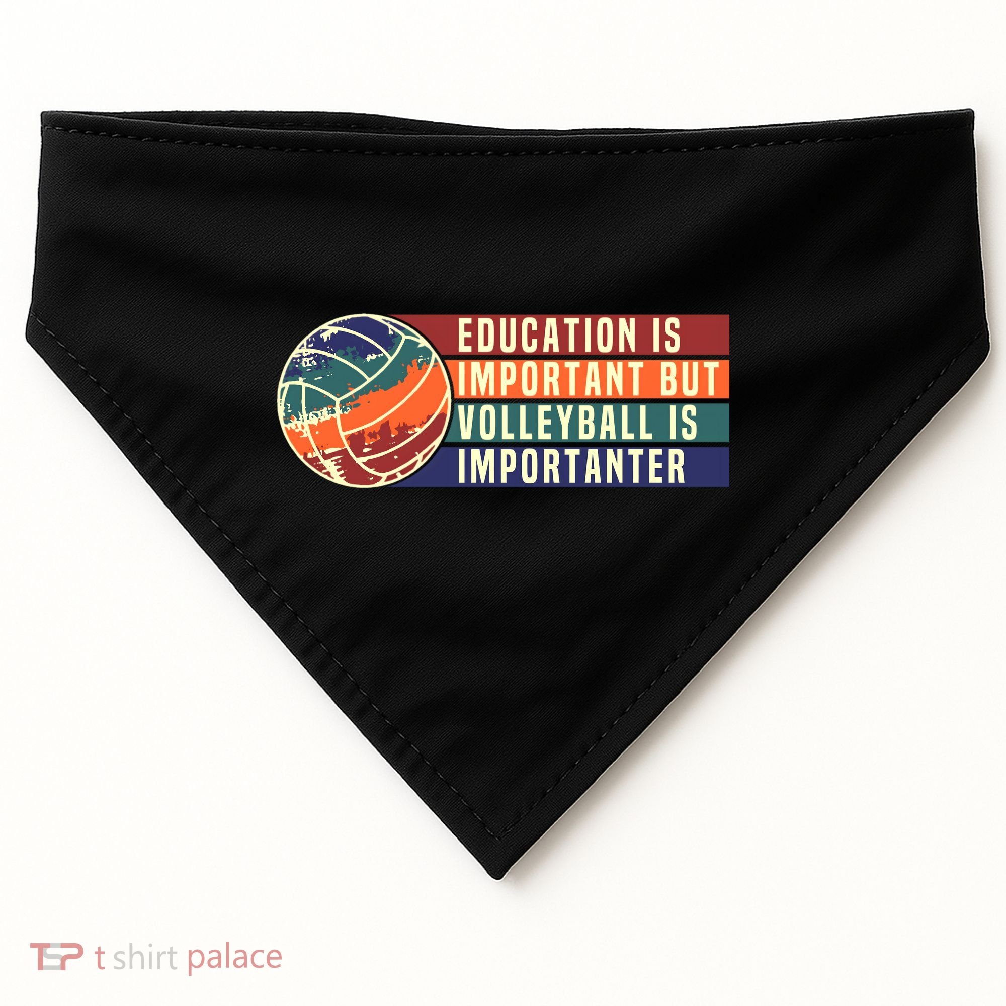 Education Is Important But Volleyball Is Importanter USA-Made Doggie Bandana