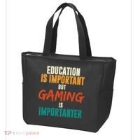 Education Is Important But Gaming Is Importanter Funny Tote Bag thumb 3