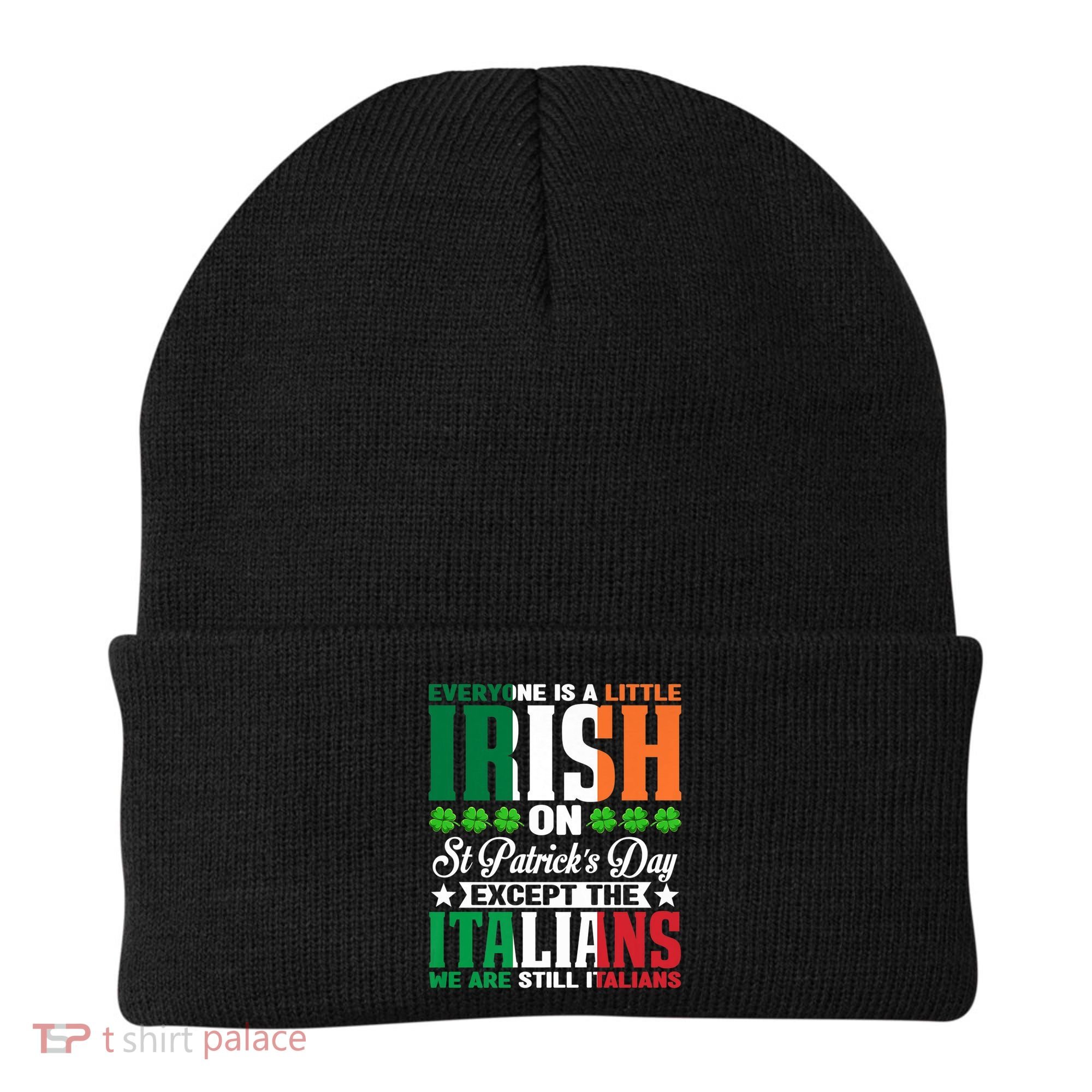 Everyone Is Irish On St. Patrick's Day Except The Italians Premium Beanie