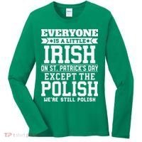 Everyone Is Irish Except Polish On St. Patrick's Day Women's Long Sleeve Shirt thumb 0