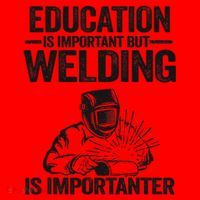Education Is Important But Welding Is Importanter Welder Santa Hat thumb 1