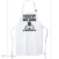 Education Is Important But Welding Is Importanter Welder Apron thumb 0