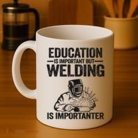 Education Is Important But Welding Is Importanter Welder Coffee Mug thumb 4