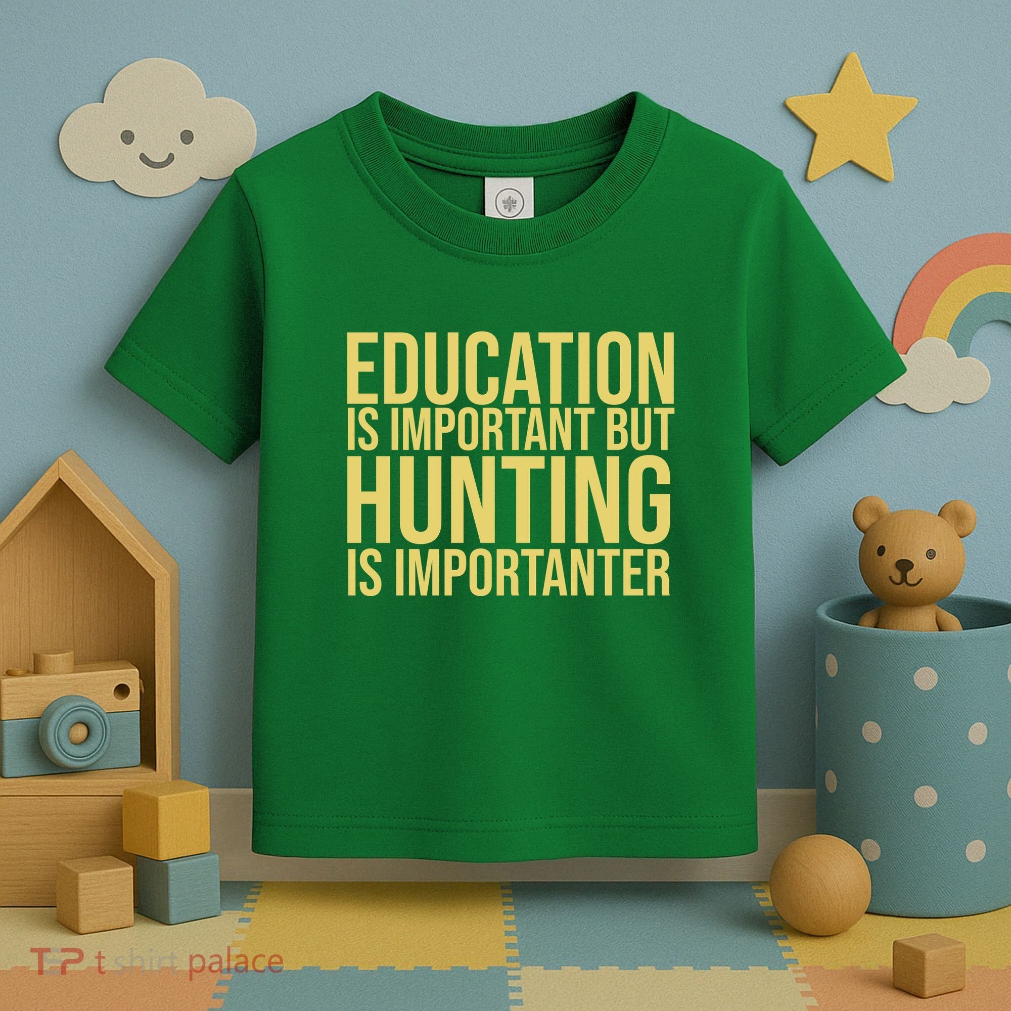 Education Is Important But Hunting Is Importanter Toddler T-Shirt