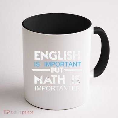 English Is Important But Math Is Importanter Funny Gift Joke Coffee Mug back