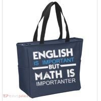 English Is Important But Math Is Importanter Funny Gift Joke Tote Bag thumb 2