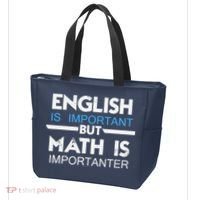 English Is Important But Math Is Importanter Funny Gift Joke Tote Bag thumb 3