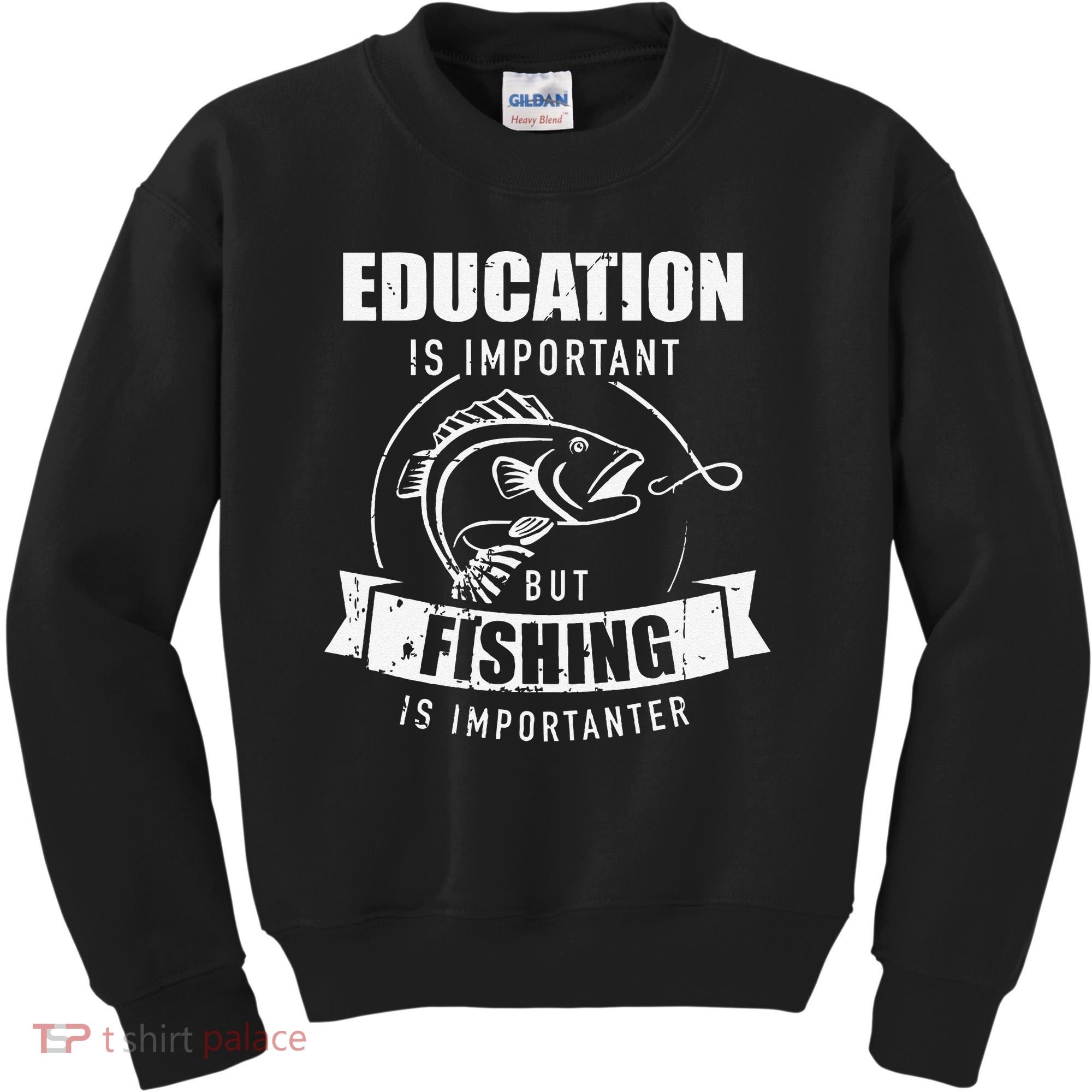 Education Is Important But Fishing Is Importanter Kids Sweatshirt