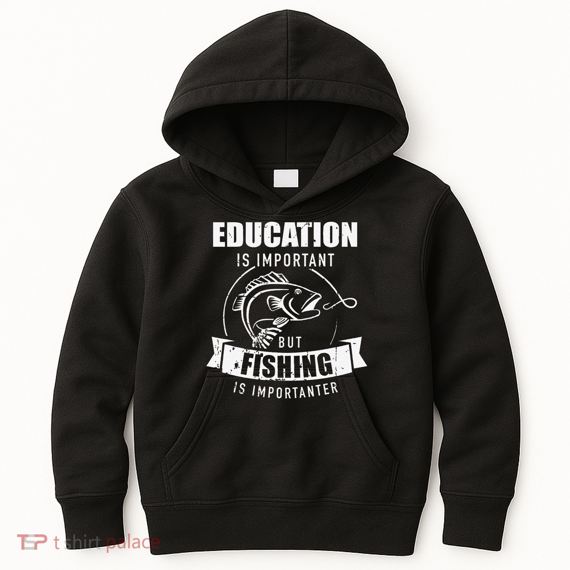 Education Is Important But Fishing Is Importanter Kids Hoodie