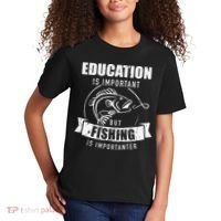Education Is Important But Fishing Is Importanter Kids T-Shirt thumb 2