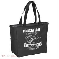 Education Is Important But Fishing Is Importanter Tote Bag thumb 2