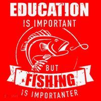 Education Is Important But Fishing Is Importanter Santa Hat thumb 1