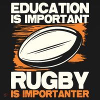 Education Is Important Rugby Is Importanter Sports Lover Ornament thumb 1