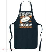 Education Is Important Rugby Is Importanter Sports Lover Apron thumb 0