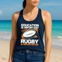 Education Is Important Rugby Is Importanter Sports Lover Women's Tank Top thumb 2