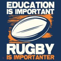 Education Is Important Rugby Is Importanter Sports Lover Visor thumb 3