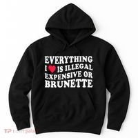 Everything I Love Is Illegal Expensive Or Brunette Hoodie thumb 0