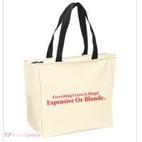 Everything I Love Is Illegal Expensive Or Blonde I Love Joke Tote Bag thumb 2